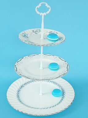 Vintage 3-Tier Bone China Cake Stand - Aynsley & Royal Worcester England